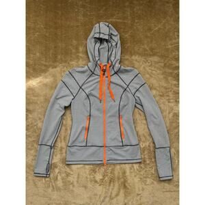 Zella Tahnee‎ Bomber Full Zip Striped Hooded Athletic Shirt Women’s XS